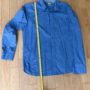 Volcom causal / dress shirt bleu Long Sleeve Button-Up Shirt XL